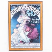 Chocolat Ideal Framed French Advertising Poster