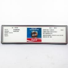 Large Coca Cola Menu Board