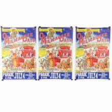 (3) 1966 Old Milwaukee Days 4th of July Posters