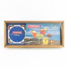 LeRoux Liquors Light Up Sign and Clock