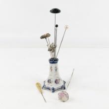Antique Hat Pin Holder Vase