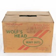 Full Case (24) Quarts Of Vintage Wolf's Head Oil