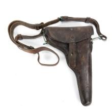 WWII Swiss Army Luger Holster With Shoulder Strap