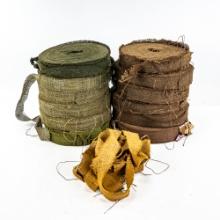 WWII US British Scrim Roll Lot- (12)100 Yard Rolls