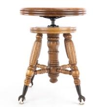 Classic Oak Music Stool