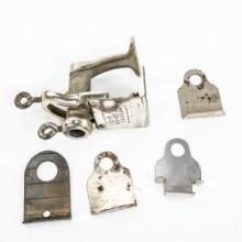 Lot of 5: Cylinder Phonograph Horn Support Parts
