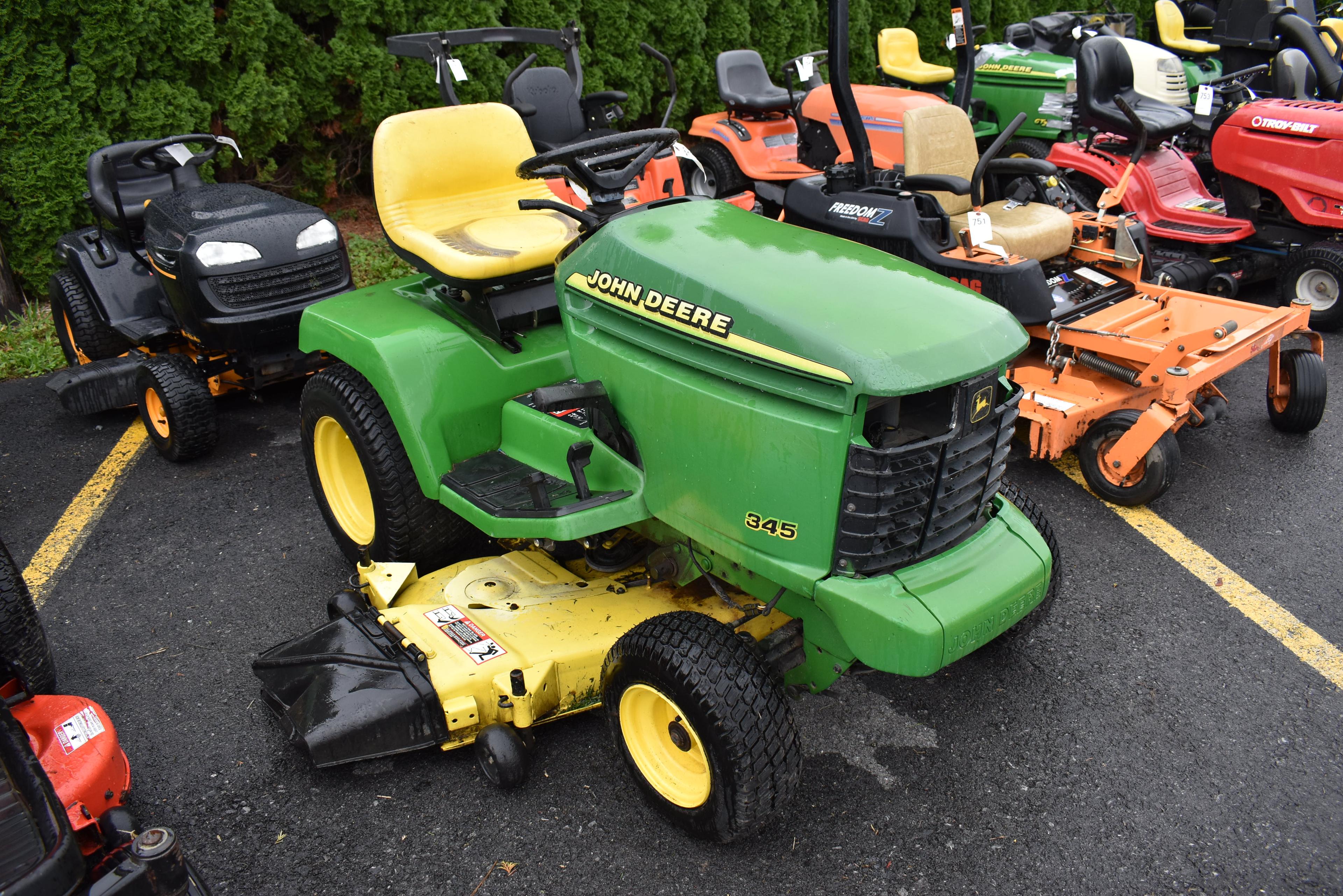 JD 345 mower, 54" deck