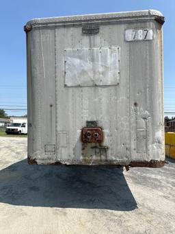 Fruehauf Box Storage Trailer, **CONTENTS STAY WITH TRAILER**, Missing Tires, No Plate **NO TITLE*