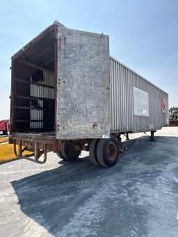 Fruehauf Box Storage Trailer, **CONTENTS STAY WITH TRAILER**, Missing Tires, No Plate **NO TITLE*