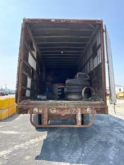 Fruehauf Box Storage Trailer, **CONTENTS STAY WITH TRAILER**, Missing Tires, No Plate **NO TITLE*