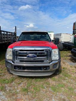 2013 Ford F550XL Flatbed, Dsl, Auto, Crew Cab, Weather Guard Boxes, VIN: 1FD0W5GT5DEA15173, Miles -