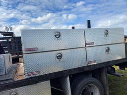 2013 Ford F550XL Flatbed, Dsl, Auto, Crew Cab, Weather Guard Boxes, VIN: 1FD0W5GT5DEA15173, Miles -