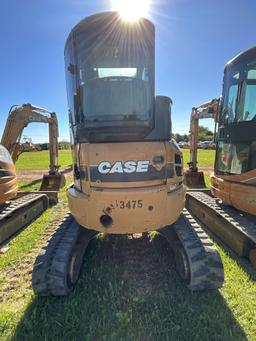Case CX36B, Cab, Heat, AC, Leveling Blade, GP Bucket, Plumbed, SN: N63475, Hours: 2876