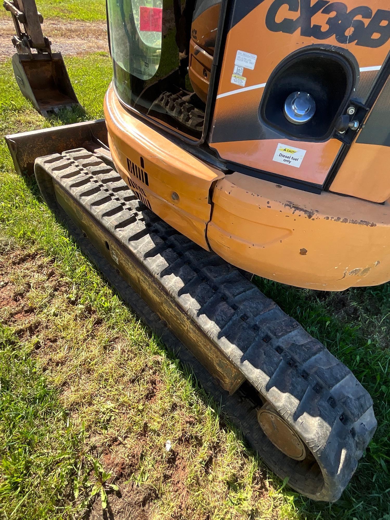 Case CX36B, Cab, Heat, AC, Leveling Blade, GP Bucket, Plumbed, SN: N63475, Hours: 2876