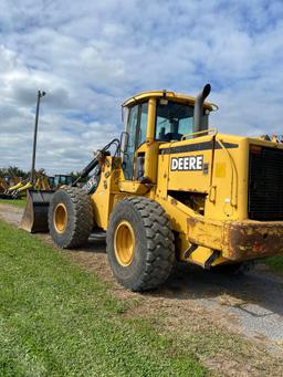 John Deere TC 62H, Cab, Heat, AC, 3rd Valve, Coupler, GP Bucket, 20.5R25 Rubber, SN: 573351, Hours: