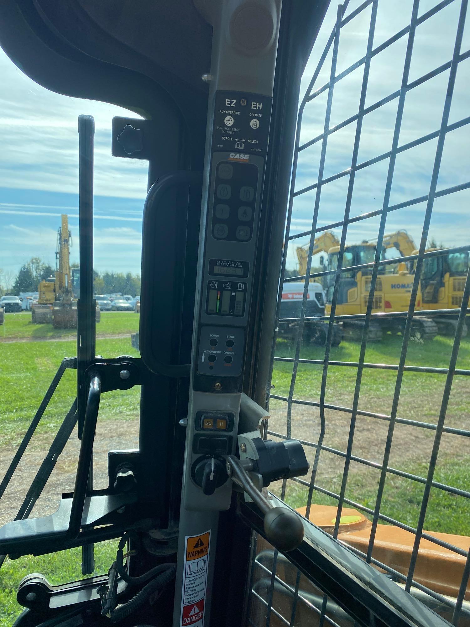Case TV450, Cab, Heat, AC, Hyd Quick Attach, Aux Hyd, Rubber Tracks, 84" GP Bucket, ISO/H Controls,