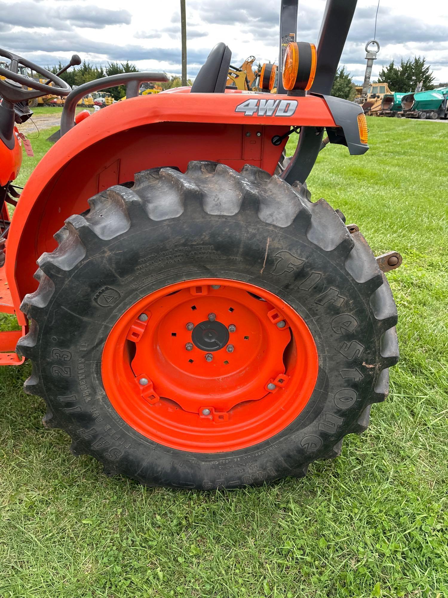 Kubota L4701 w/ LA765, SS Quick Attach, 3 PT PTO, 4x4, Hydstat, SN: L4701D59139, Hours: 504