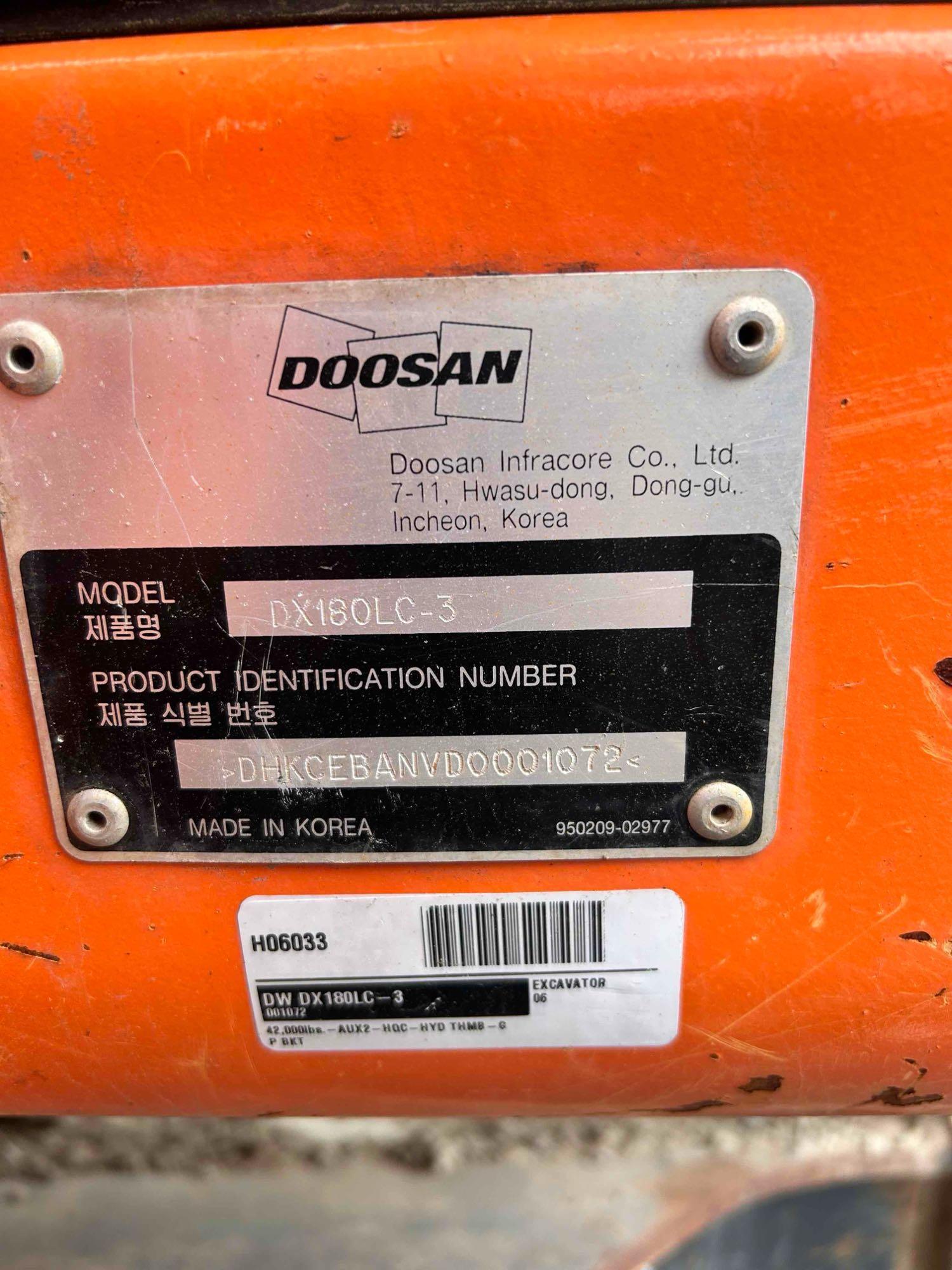 2014 Doosan DX180 LC-3