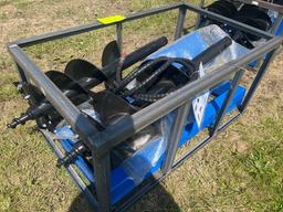 Heavy Duty Skid Steer Auger ECAG W/ 6", 12", and 14" Bits