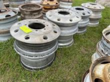 Stack of 8 Aluminum Wheels