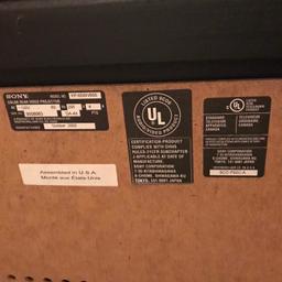 SONY Color Rear Video Projector TV Model KP-65WV600