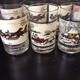 11 Currier & Ives Christmas Glasses - Arby's