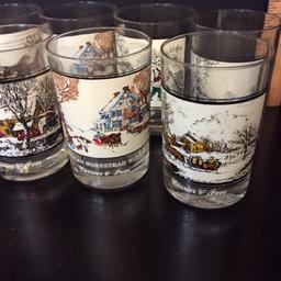 11 Currier & Ives Christmas Glasses - Arby's