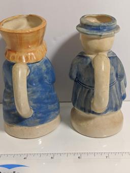 Vintage Pair of Toby Mug Pitchers Made in Japan