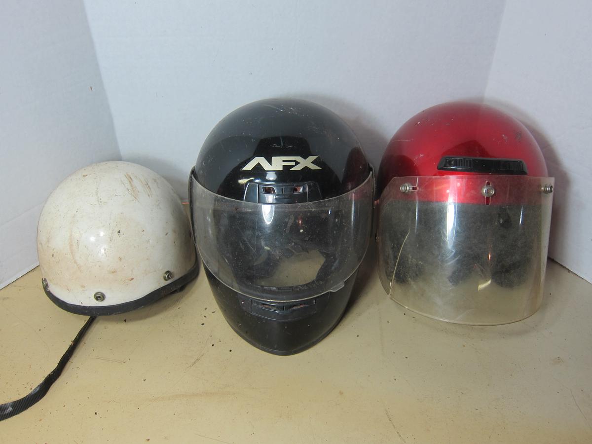 3 Motorcycle Helmets