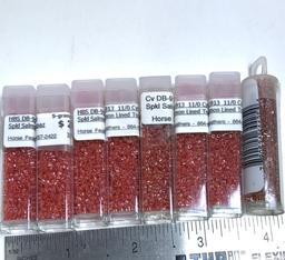 Lot of Spkl Salmon Lined Topaz: Sparkling DK AM Lined Crystal Beads