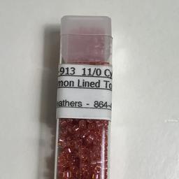 Lot of Spkl Salmon Lined Topaz: Sparkling DK AM Lined Crystal Beads