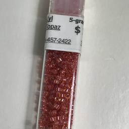 Lot of Spkl Salmon Lined Topaz: Sparkling DK AM Lined Crystal Beads