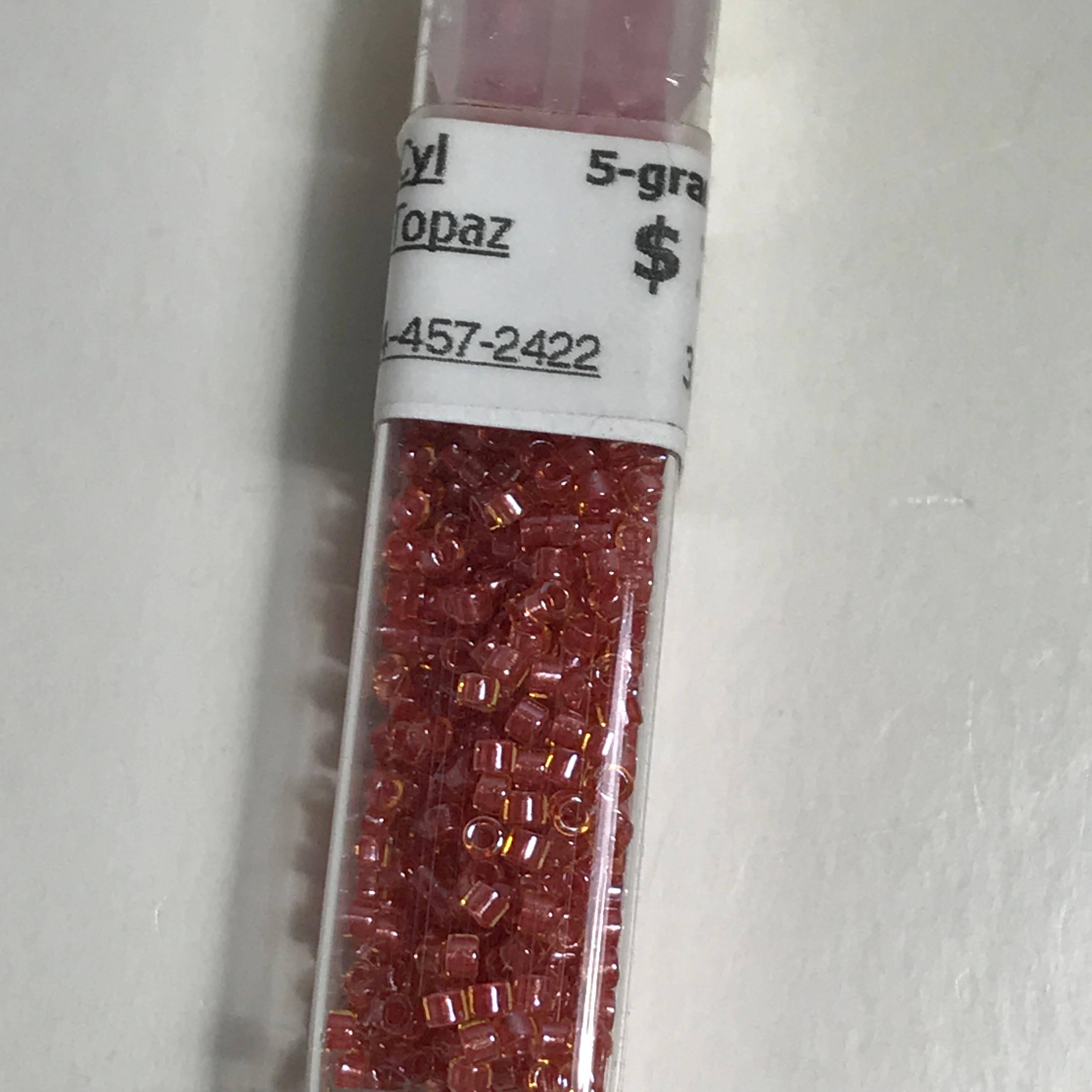 Lot of Spkl Salmon Lined Topaz: Sparkling DK AM Lined Crystal Beads