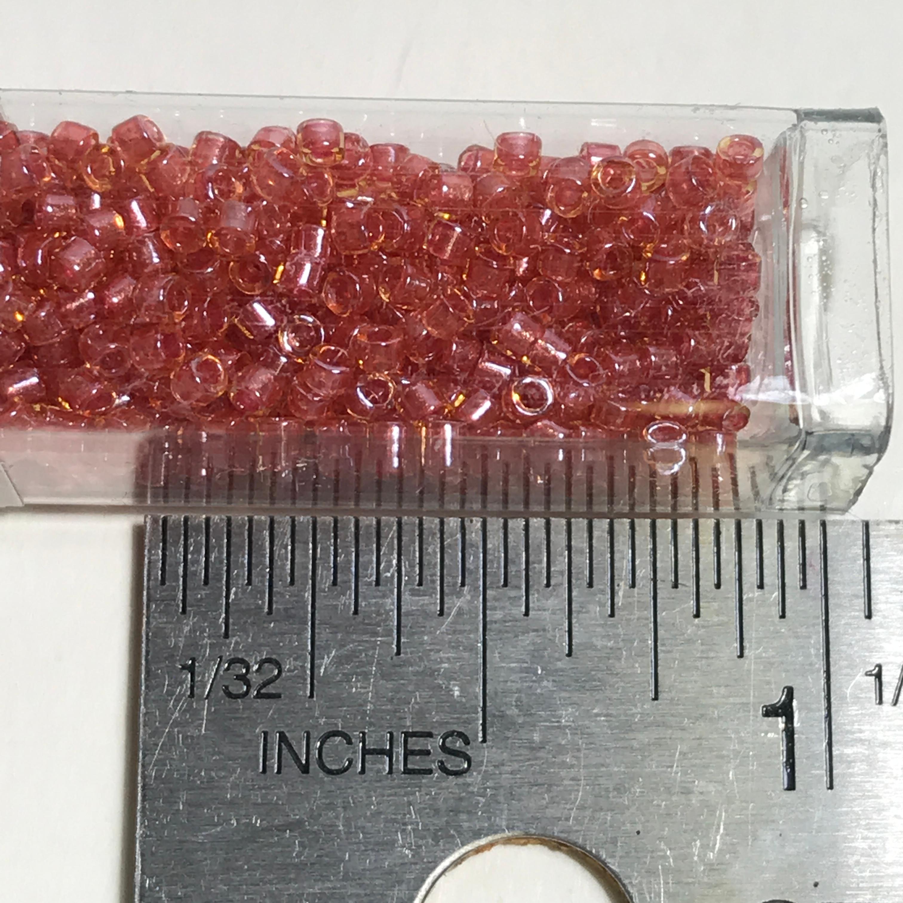 Lot of Spkl Salmon Lined Topaz: Sparkling DK AM Lined Crystal Beads