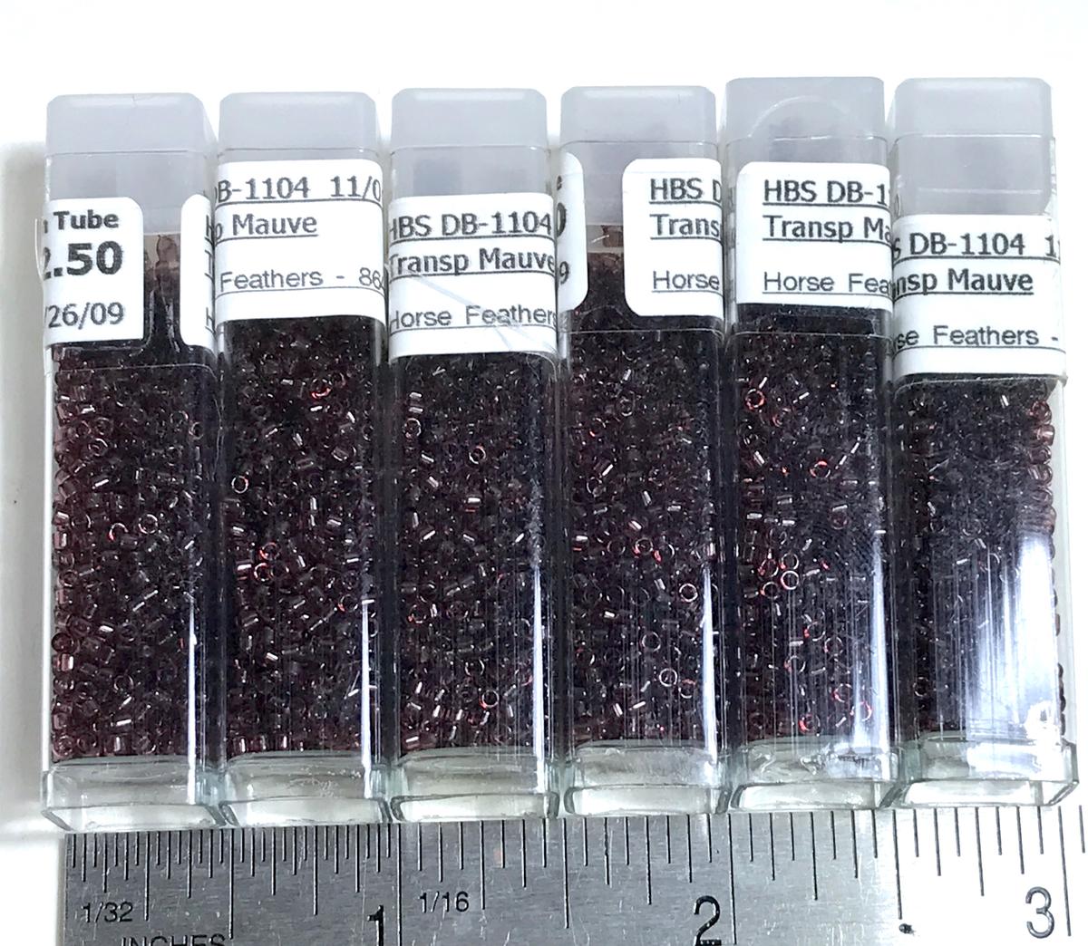 Lot of Transparent Mauve Beads