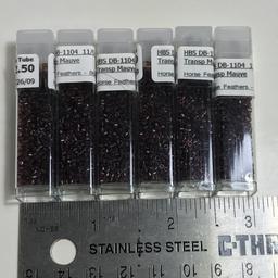 Lot of Transparent Mauve Beads
