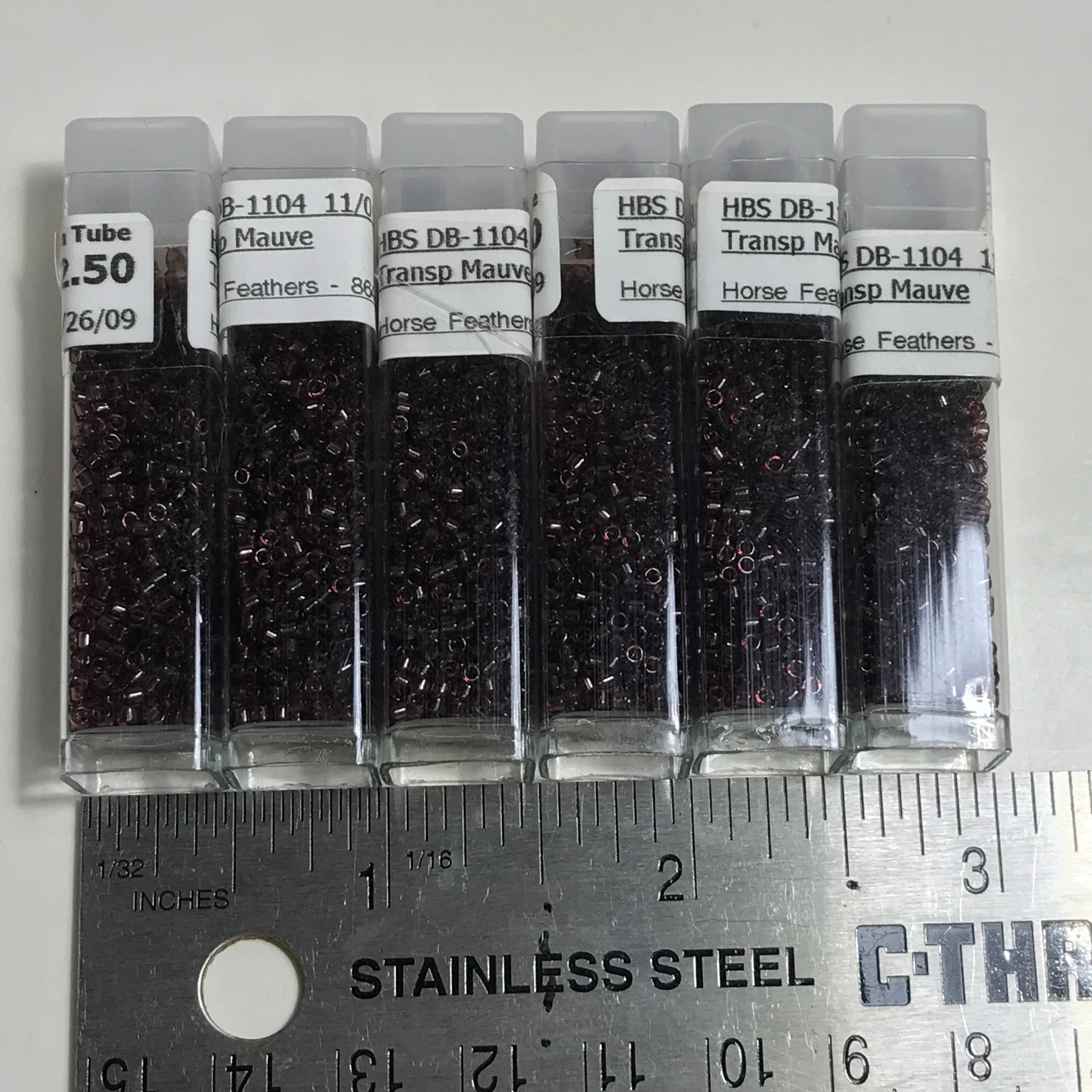 Lot of Transparent Mauve Beads