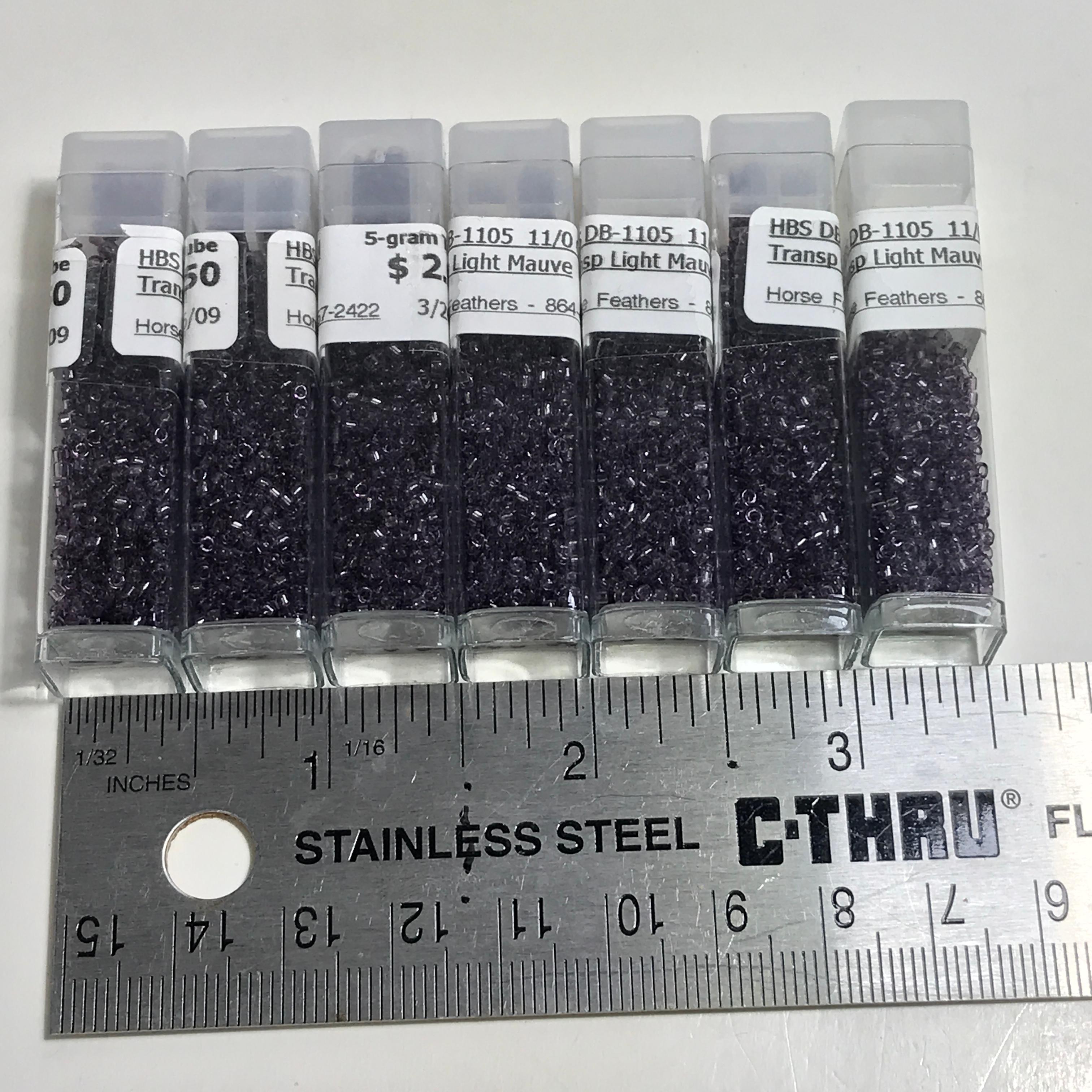 Lot of Transparent Light Mauve Beads