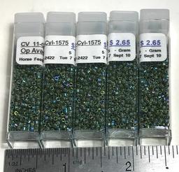 Lot of OP Avocado AB Beads