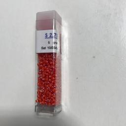 Lot of White Lnd Flame Red AB: Matte LT Red AB Beads
