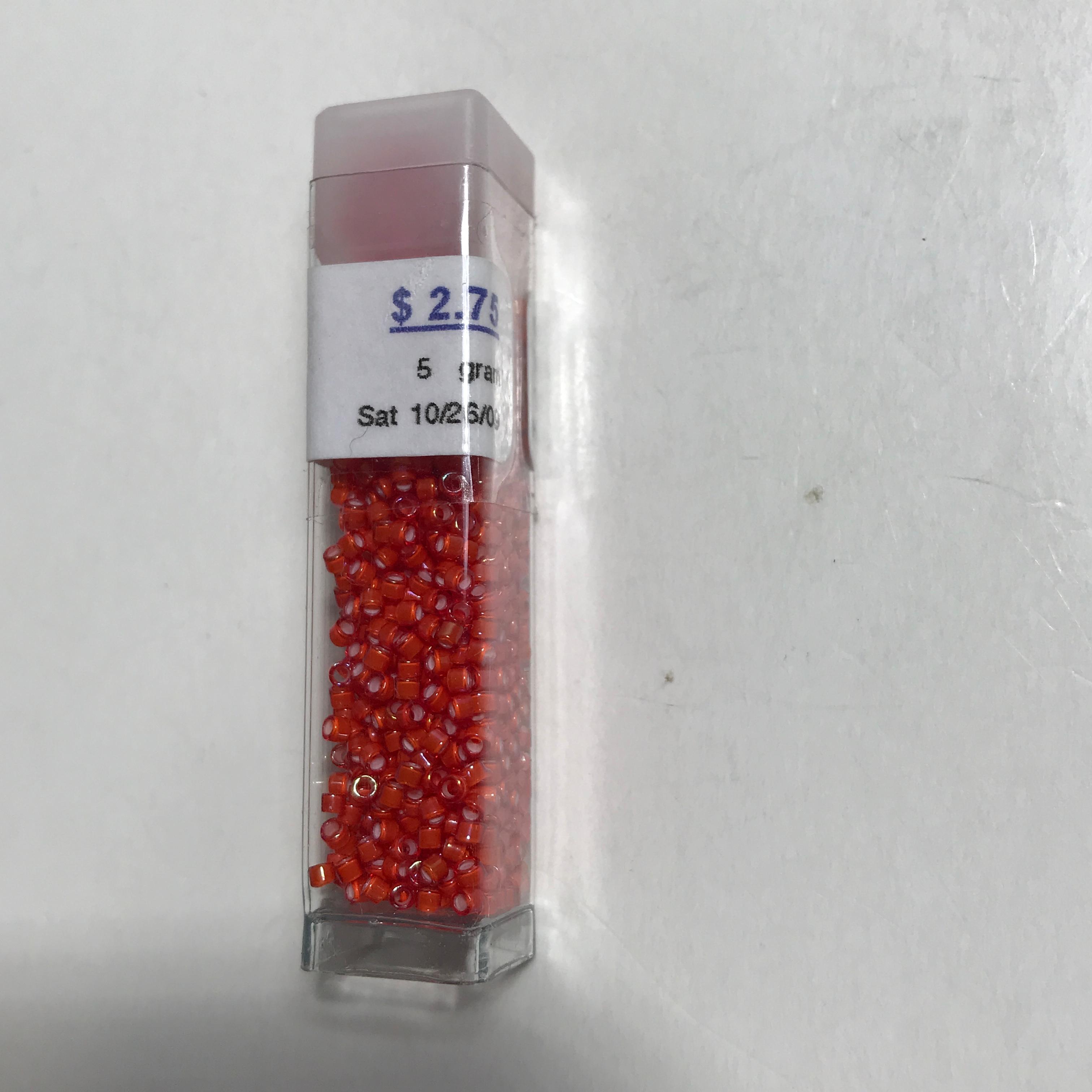Lot of White Lnd Flame Red AB: Matte LT Red AB Beads