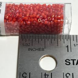 Lot of White Lnd Flame Red AB: Matte LT Red AB Beads