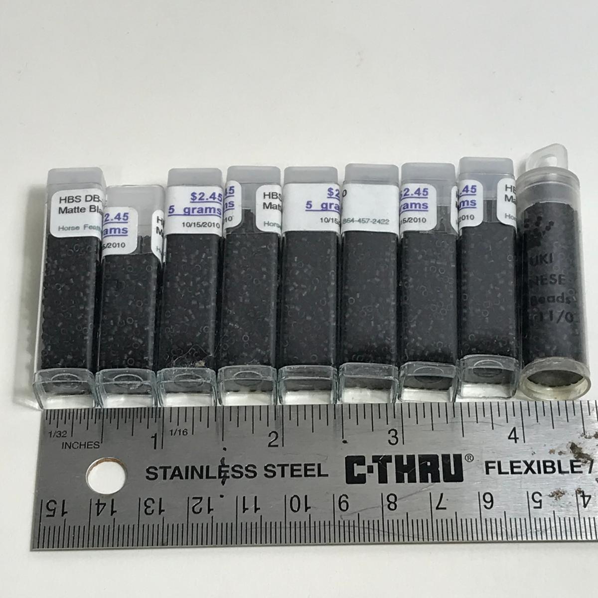 Lot of Matte Black Beads
