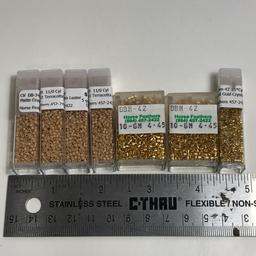 Lot of Silver Lined Gold Crystal: Matte OP LT Terracotta Luster: Matte Copper: DBM-42 Beads