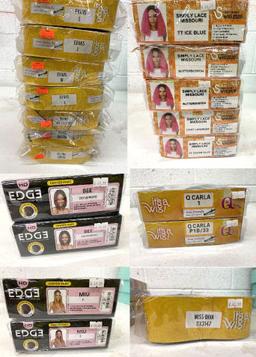 Lot of 19 Various Wigs