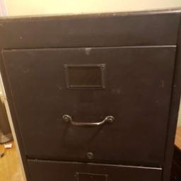 Antique 4 Drawer Wooden Filing Cabinet