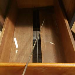 Antique 4 Drawer Wooden Filing Cabinet