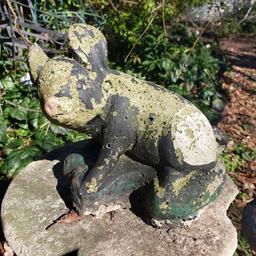 Vintage Weathered Concrete Pig