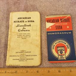 Lot of 2 Vintage Arcadian Nitrate of Soda Books