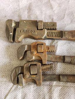 Lot of 4 Vintage Wood Handle Tools